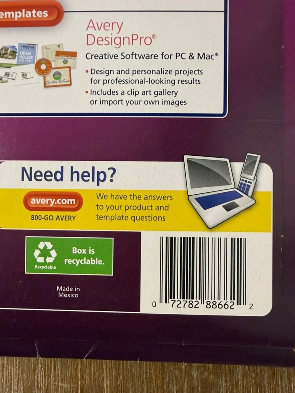 Avery 5162 Clear Easy Peel Address Labels 532 Labels 3 packs Sealed 1 Pack Open